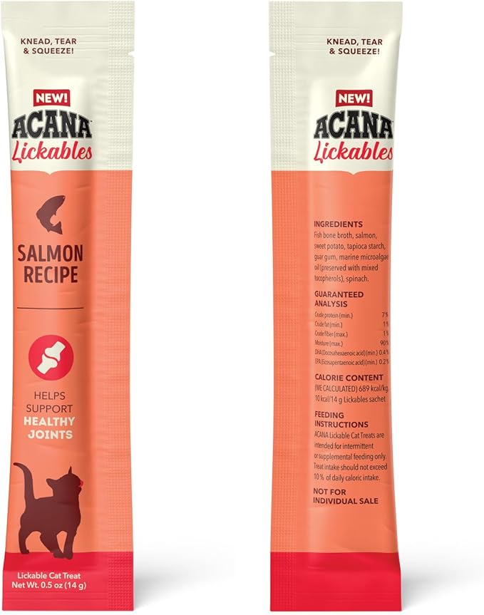ACANA Lickables Cat Treats Salmon Recipe .5oz Tubes (5 Count)-PurrikoPets