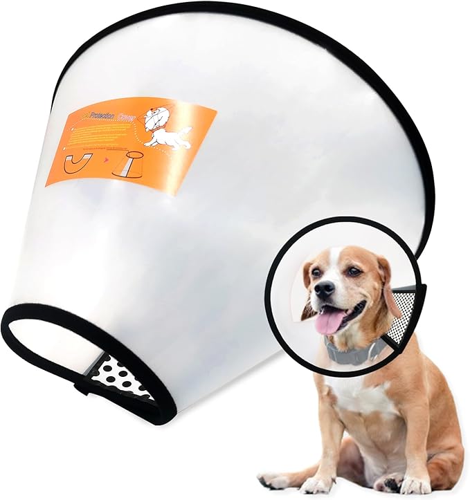 Adjustable Dog Cone Collar After Surgery Soft Cone of Shame Alternatives for Dog Cat Puppy Plastic Elizabethan Collar for Dogs from Licking Biting Scratching Wounds(XXL,Neck:13.8-15.7in)-PurrikoPets