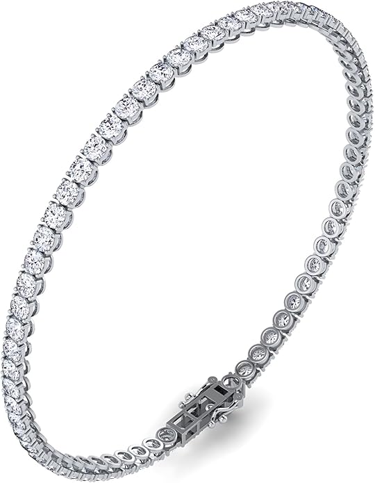0.50-15 Carat Lab Grown Classic Diamond Tennis Bracelet 4 Prong Setting Luxury Collection (F-G Color, SI Clarity) Length- 7 Inch