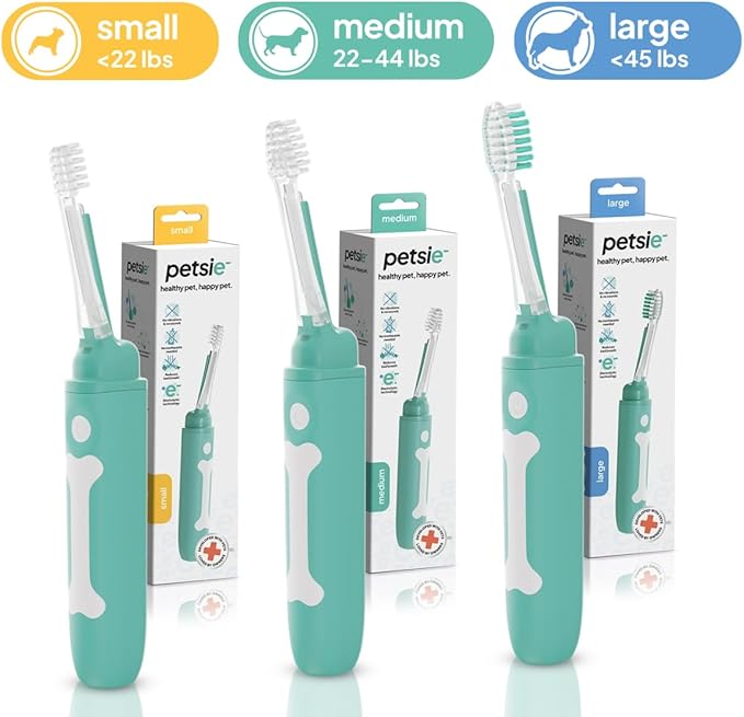 Dog Toothbrush | Innovative Eletrolytic Technology | Improves Oral Health & Reduces Bad Breath | No Vibrations & Silent Teeth Cleaning Brush | No Toothpaste Needed | Dog Teeth Cleaning Kit-PurrikoPets