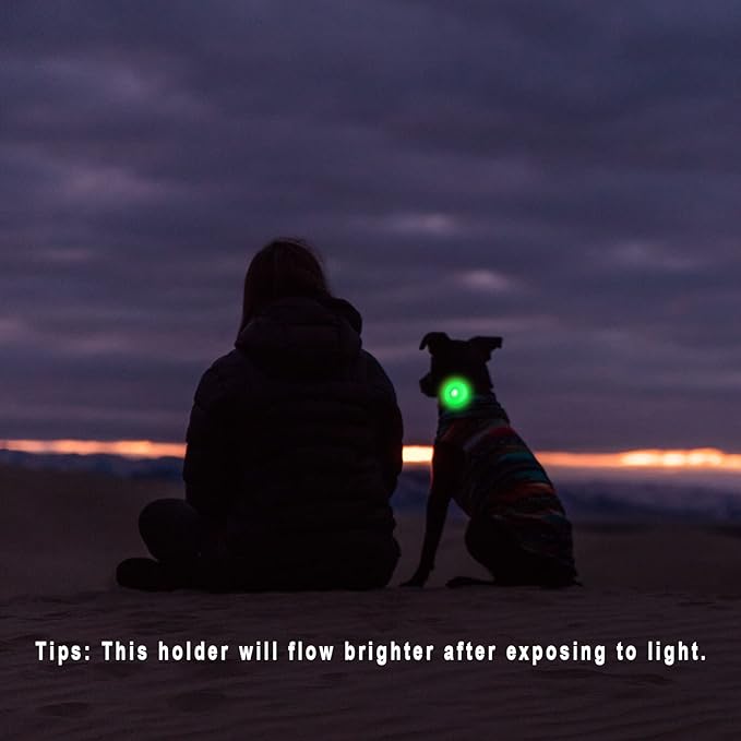 Airtag Holder for Dog Collar, Cibaabo Silicone Air Tag Case Cover Compatible with Apple Airtags for 0.8-1.2inch Cat Pet Collar Harness Loop-PurrikoPets