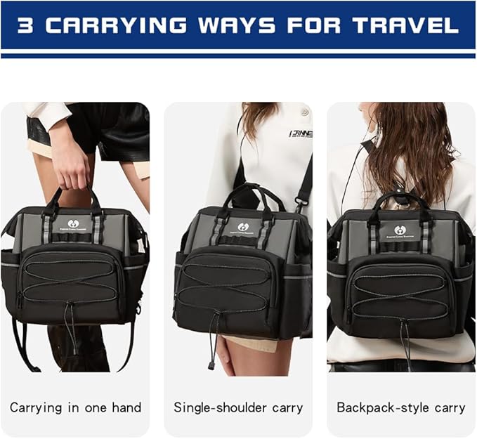 Dog Travel Bag, Airline Approved Pet Supplies Backpack, Dog Travel Backpack Accessories Set with 2 Silicone Collapsible Bowls and 1 Leash Clip for Camping, Road Trips & Weekends Away（Black）-PurrikoPets