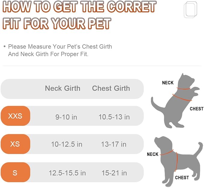Dog Harness Step in Dog Vest Harness, Reflective Adjustable Puppy No Pull Harness Breathable Soft for Small and Medium Dogs Cats, Orange, XS-PurrikoPets
