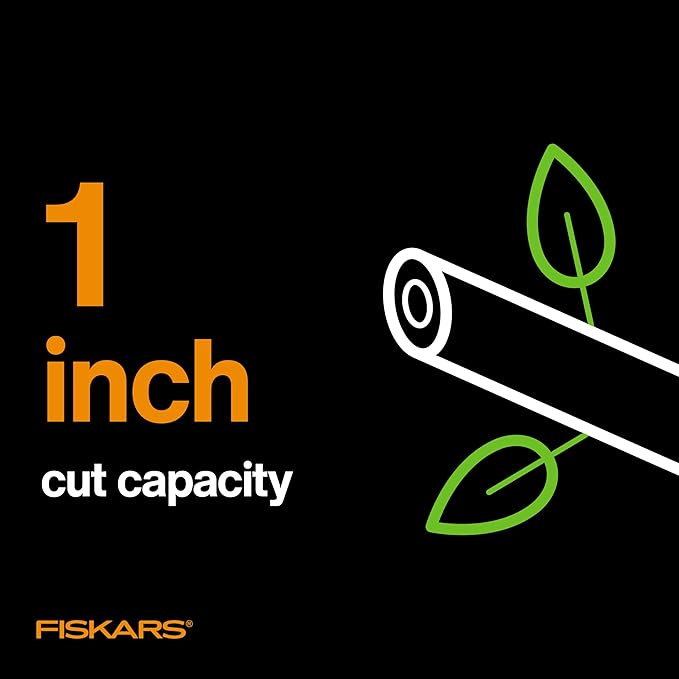 Fiskars Bypass Pruning Shears, 1-Inch Cut Capacity Softgrip Pruner, Forged Steel Replaceable Blade Stays Sharp Through Heavy Use with Rust Resistant, Low-Friction Coating-PurrikoPets