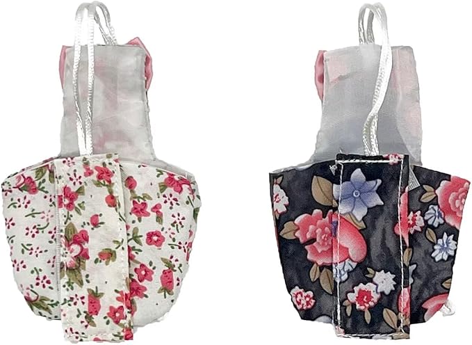 2 PCS Bird Diapers Flight Suite with Waterproof Inner Layer Pink&Balck Urine Wet Suit for Other Small Birds-PurrikoPets