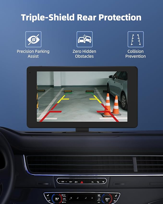 4 Channel 1080p HD Backup Camera System with 10.2" Touchscreen Monitor, DVR Recording/Playback, Bluetooth, FM Radio & Media Player for Trucks, Semis, RVs, Trailers, Vans, SUVs, Cars-PurrikoPets