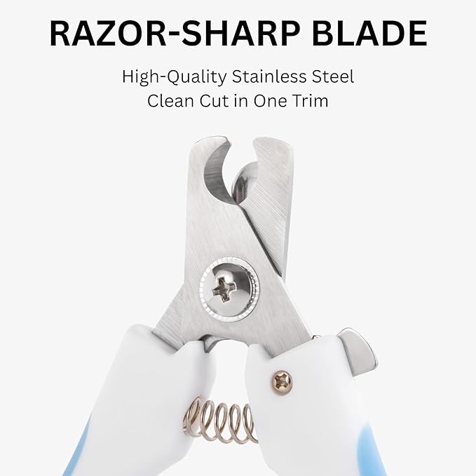 AIXINPET Dog & Cat Nail Clippers and Trimmers - with Free Nail File, Protective Guard to Avoid Over Cutting, Extra Sharp Blade - Suitable for Small to Large Dogs & Cats, Birds and Rabbits (Small)-PurrikoPets