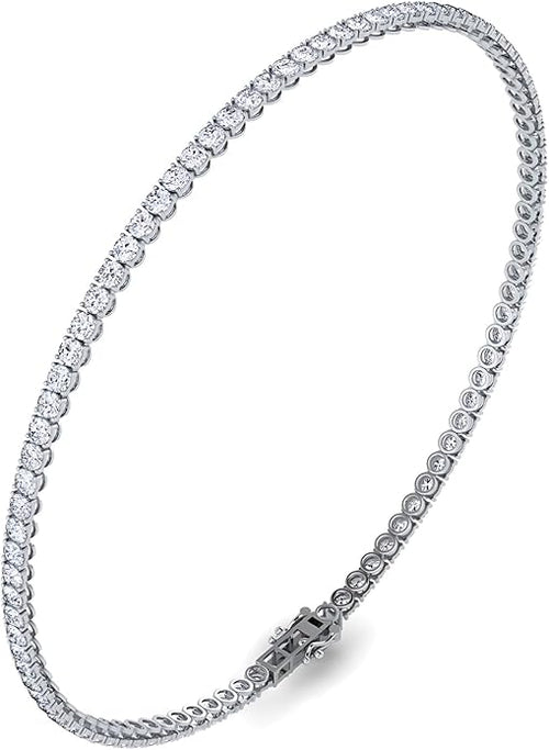 0.50-15 Carat Lab Grown Classic Diamond Tennis Bracelet 4 Prong Setting Luxury Collection (F-G Color, SI Clarity) Length- 7 Inch