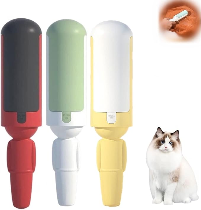 2023 New Pet Hair Remover Roller, Pet Hair Remover, Reusable Pet Hair Remover, Washable Dog/Cat Hair Remover, Fur Remover, Pet Hair Remover for Couch, Best Pet Hair Remover for Furniture (C1-3PCS)-PurrikoPets