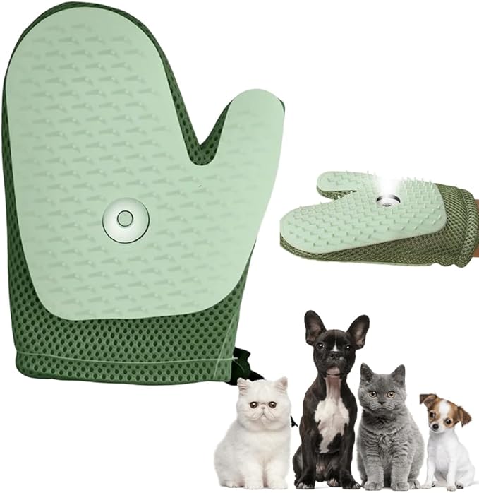2025 New Pet Hair Removal Glove, Upgrade Electrostatic Pet Grooming Gloves for Cats and Dogs, Efficient Cat Gloves-PurrikoPets
