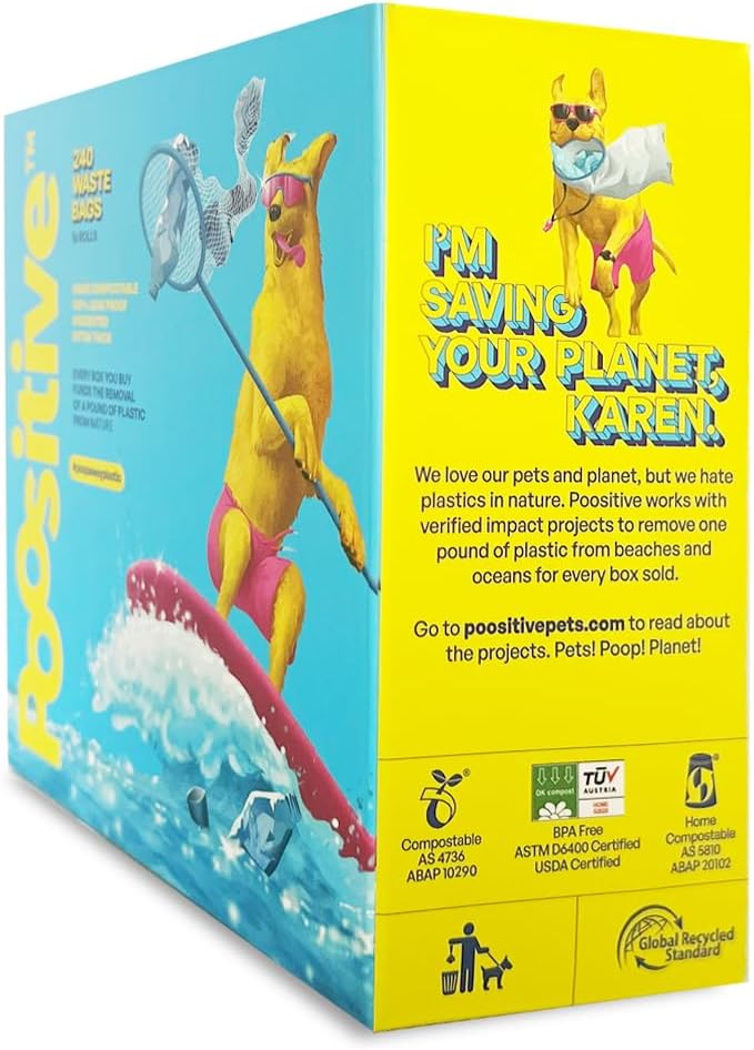 100% Certified Home Compostable Dog Poop Bags - ASTM D6400 & AS 5810 Compliant Dog Waste Bags, 240 bags, 16 rolls, unscented-PurrikoPets