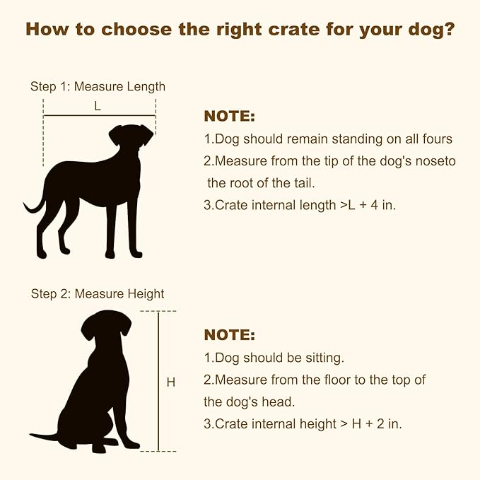 EasyCom Heavy Duty Dog Kennel Indoor with Name Tag, XL Dog Crate Furniturefor Large and Medium Dogs, Double-Doors Sturdy Dog Cage for Anxiety Dog, Decorate House as TV Stand, End Table, Bedside Table-PurrikoPets