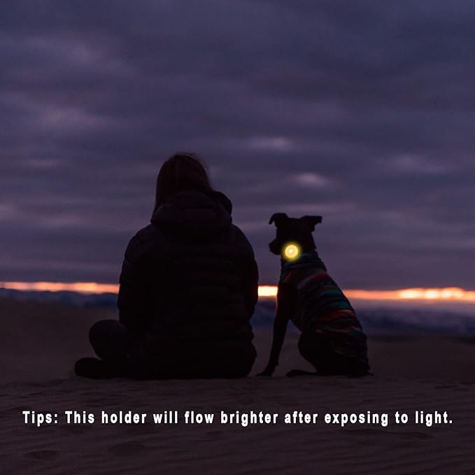 Airtag Holder for Dog Collar, Cibaabo Silicone Air Tag Case Cover Compatible with Apple Airtags for 0.8-1.2inch Cat Pet Collar Harness Loop-PurrikoPets