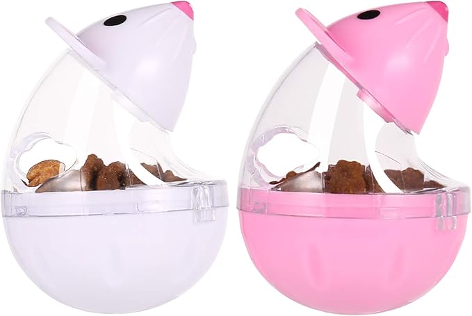 2Pcs Cat Treat Dispenser Toy, Mouse Shape Cat Interactive Toy and Food Dispenser for Pet Increases IQ Interactive & Food Dispensing-PurrikoPets