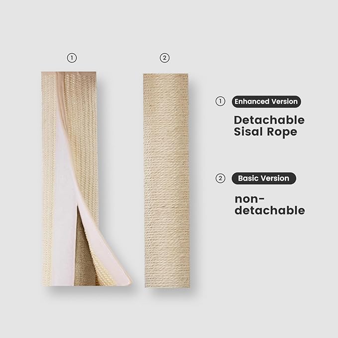 Gardner Pet 65in Heavy Duty Cat Tree Tower for Large Cats, Multi-Level Cat Furniture with Replaceable Sisal Scratching Post, Hammock | Extra-Large Platform & Condo (Upgraded Grey)-PurrikoPets