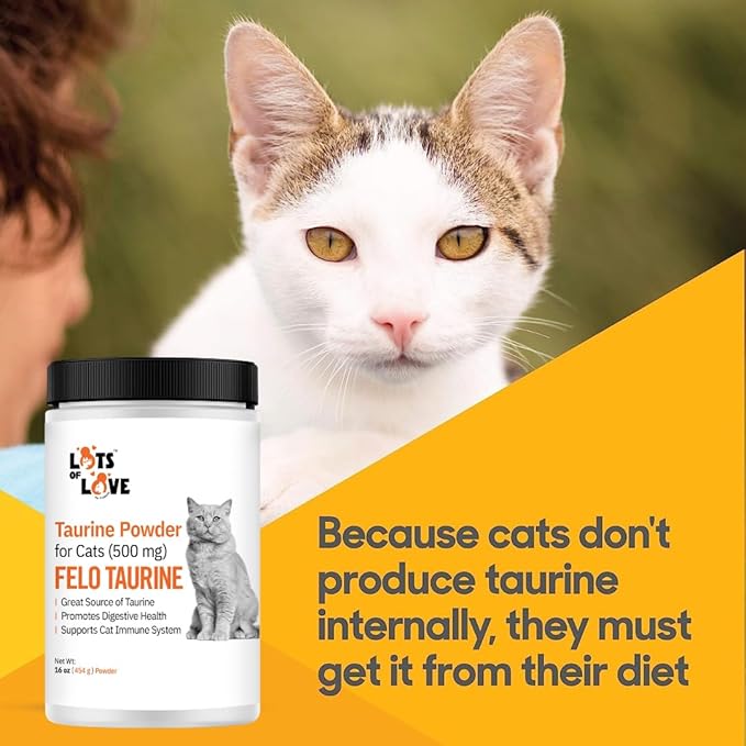 FELO Taurine - Taurine Supplement for Cats, Taurine for Cats, Taurine Powder for Cat - 16 Oz, Powder (Thomas Pet Earlier)-PurrikoPets