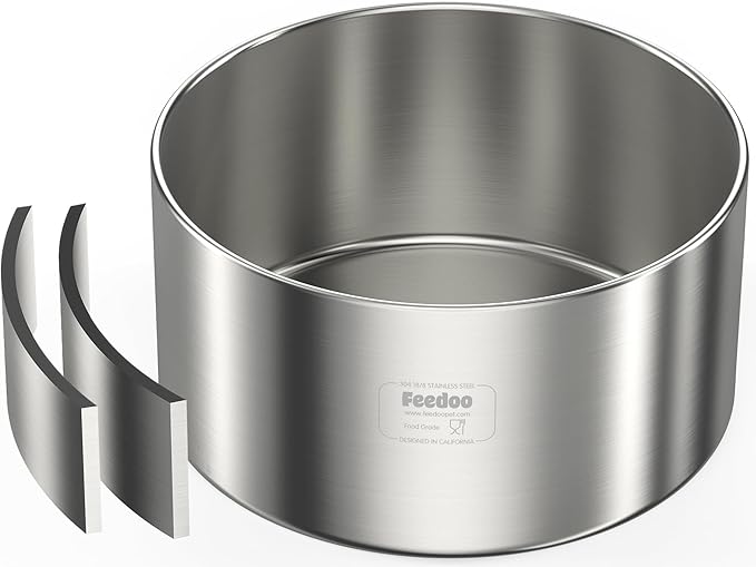 1Gallon Double Layer 304 Stainless Steel Dog Bowl - Insulated & Durable | Non-Slip Base | Easy to Clean | BPA-Free Safe Dog Water Bowl[128oz for Large Giant Breeds]-PurrikoPets
