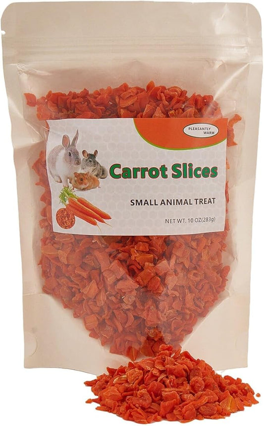 All-Natural Dried Carrot Treats for Small Pets, Healthy Snack for Rabbits, Chinchillas, Guinea Pigs, Hamsters and Herbivores (10 Ounce, Pack of 1)-PurrikoPets