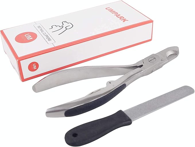 Dog Nail Clipper | Pet Cat Claw Trimmer -Sharp Angled Stainless Steel Blade for Quick Safety -Sturdy Non-Slip Handle -Nail File & Set Box -Professional Tools for Large & Small Pet-PurrikoPets