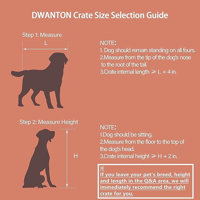 DWANTON Dog Crate Furniture with Cushion, Wooden Kennel Table with Double Doors, Indoor Dog House, Small/Medium/Large/Extra Large Size, 27.2" L, Dark Gray-PurrikoPets