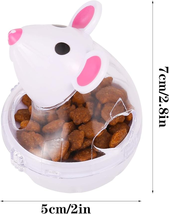 2Pcs Cat Treat Dispenser Toy, Mouse Shape Cat Interactive Toy and Food Dispenser for Pet Increases IQ Interactive & Food Dispensing-PurrikoPets
