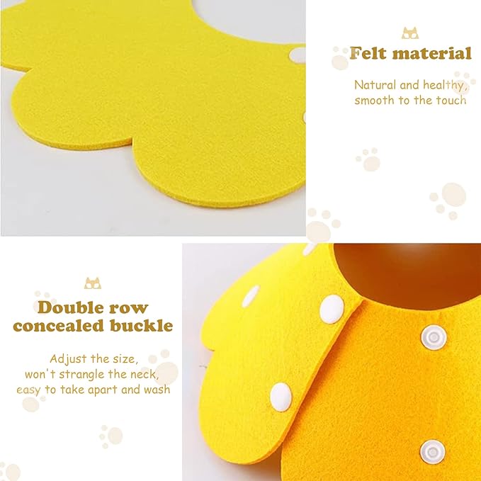 3-Pack Cat Recovery Collar - Sunflower Neck Cone, Anti-Licking, Prevents Biting & Scratching (Pink, Orange, Yellow) (M)-PurrikoPets