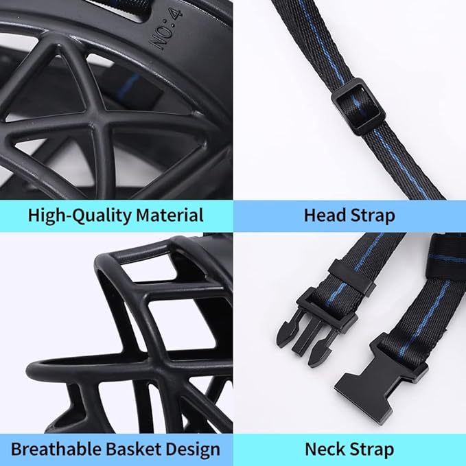 Dog Muzzle, Breathable Basket Muzzles for Small, Medium, Large and X-Large Dogs, Prevent Barking, Biting, Chewing Dog Mouth Cover-PurrikoPets