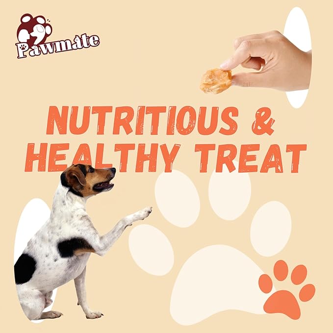 Dog Treats Chicken Wrapped Banana Slices with 1% Taurine, Healthy Training Snacks Rich in Natural Fiber, Rawhide-Free Grain-Free Soft Chews for Small Medium Dogs, 10.6oz-PurrikoPets