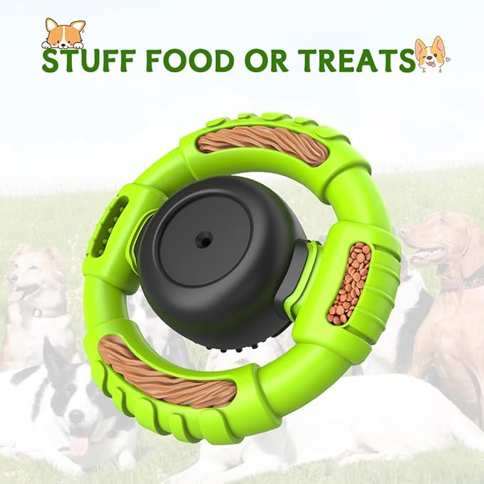 Dog Toys for Aggressive Chewers Large Medium Small Breed Indestructible Durable Tough Squeaky Dog Chew Toys to Keep Them Busy Nylon Rubber Interactive Dog Toys-PurrikoPets