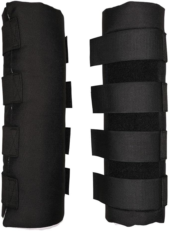 Dura-Tech Quick Wrap No Bow Leg Wraps for Horses | Size 14" | Color Black | Exceptional Leg Coverage | Versatile Use | Secure and Easy Application | Sold in Pairs-PurrikoPets