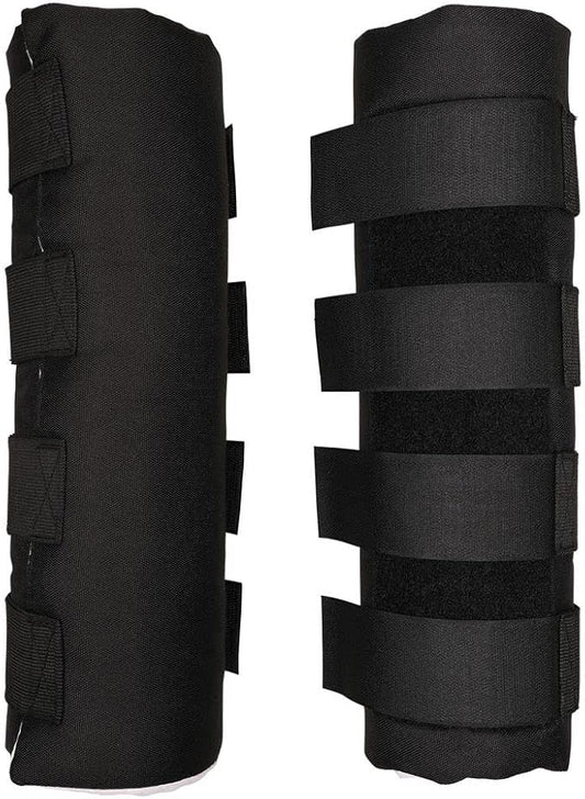 Dura-Tech Quick Wrap No Bow Leg Wraps for Horses | Size 14" | Color Black | Exceptional Leg Coverage | Versatile Use | Secure and Easy Application | Sold in Pairs-PurrikoPets