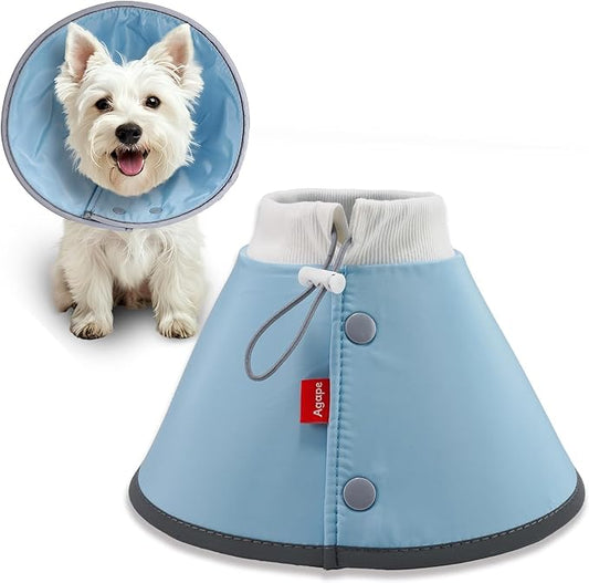 Agape Soft Dog Cone for Small Dogs & Cats, Comfy Dogs Recovery Collar After Surgery, Adjustable E Collar Alternative to Stop Licking, Protective Elizabethan Cones for Pup&Kitty, Comfortable Dog Cones-PurrikoPets