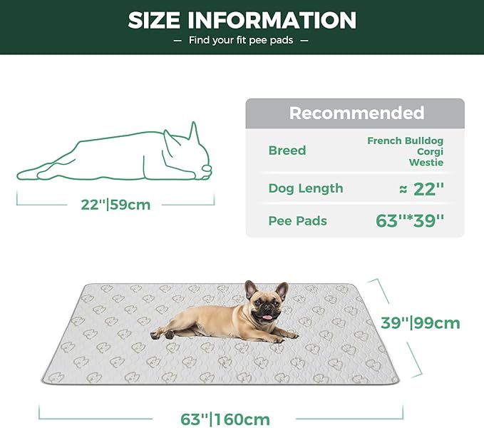 FXW Washable Pee Pads for Dogs, Puppy Pads with Super Absorbent, Specifically Designed for FXW Rollick/Homeplus 24inch 6 Panels Dog Playpen, 63" × 39" Rectangle, Khaki, 1 Pack-PurrikoPets