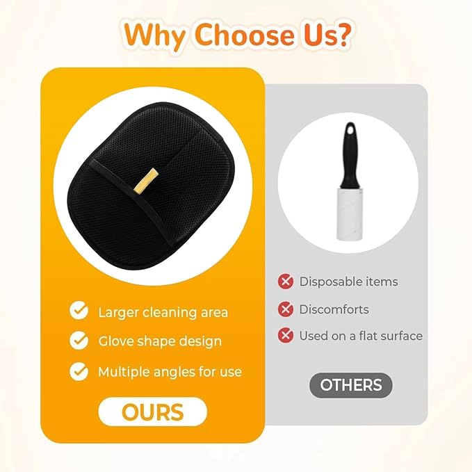 2Pcs Pet Hair Remover Glove, 2025 New Upgrade Electrostatic Gloves Pet Hair Removal ， Reusable Pet Hair Remover Glove，Gloves for Furniture Bed Sheets Couch Clothes Carpet Car Seat-PurrikoPets