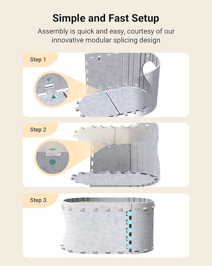 DownyPaws Cat House for Indoor Cats, Cat Bed Cave for Multiple & Large Cats Up to 22 Lbs, Scratch Resistant Peekaboo Cat Caves, Foldable Tunnel Enclosed Bed, PeekaPurr, Marble-PurrikoPets