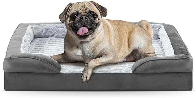 FURTIME Orthopedic Small Dog Beds - Waterproof Ultra Comfy Supportive Foam Pet Couch with Removable Washable Cover, Nonskid Bottom-PurrikoPets