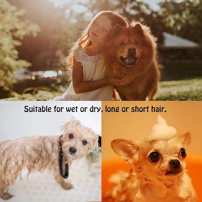 7 Pcs Pet Dog Grooming Comb, Metal Head Comb for Long Hair, Dog Tear Stain Remover Combs, Hair Combs Remover for Dogs Cats, Pet Grooming Tool Removes Crust, Mucus and Stains - 5 Types-PurrikoPets