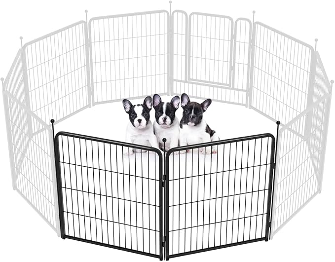 FXW Rollick Unleashed Dog Playpen for Indoor, Yard, RV Camping, 32 inch 2 Panels for Small and Medium Dogs, Black│Patented-PurrikoPets