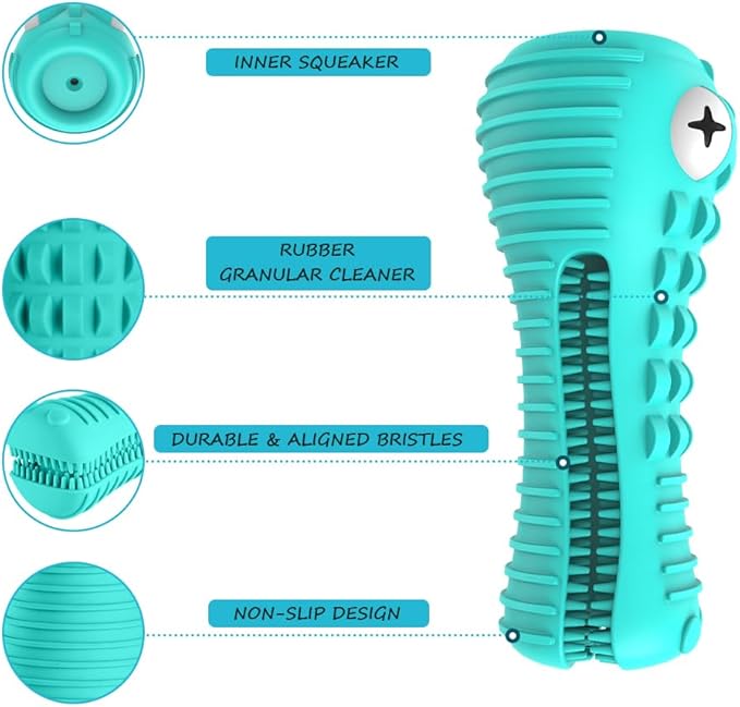 Dog Toys for Aggressive Chewers Large Medium Breed, Indestructible Dog Toothbrush Chew Toys, Squeaky Interactive Tough Extremely Durable, Dogs Toys to Keep Them Busy-PurrikoPets