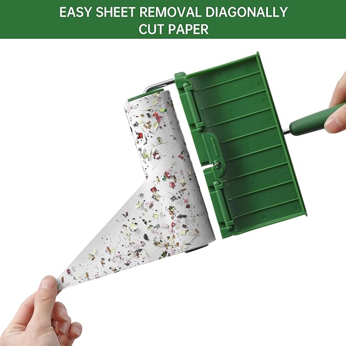 Fedicelly Large Lint Rollers Pet Hair Extra Sticky Furniture,Cat Dog Hair Remover Laundry Clothes Carpet,6.3 inches Wider with 320 Sheets Giant Lint Remover Brush for Couch-PurrikoPets