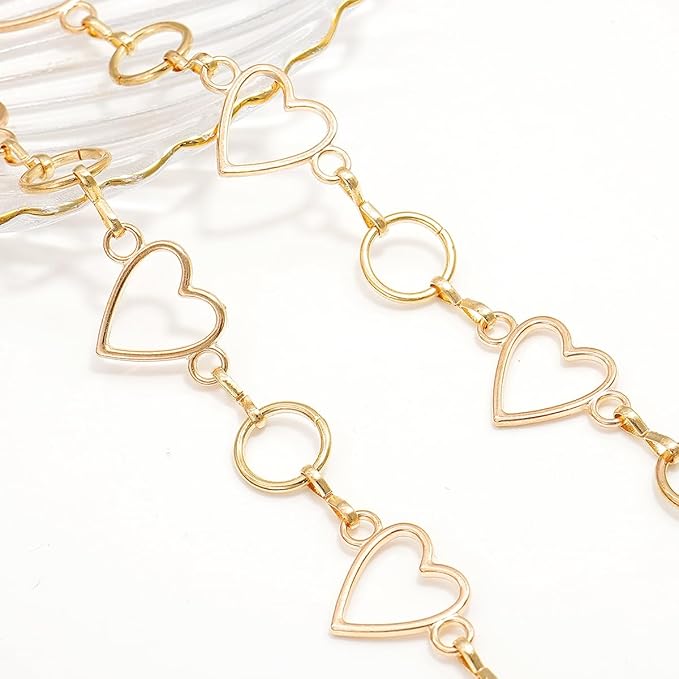 Metal Waist Chain Women - Love Hearts Pendant Adjustable Link Belt