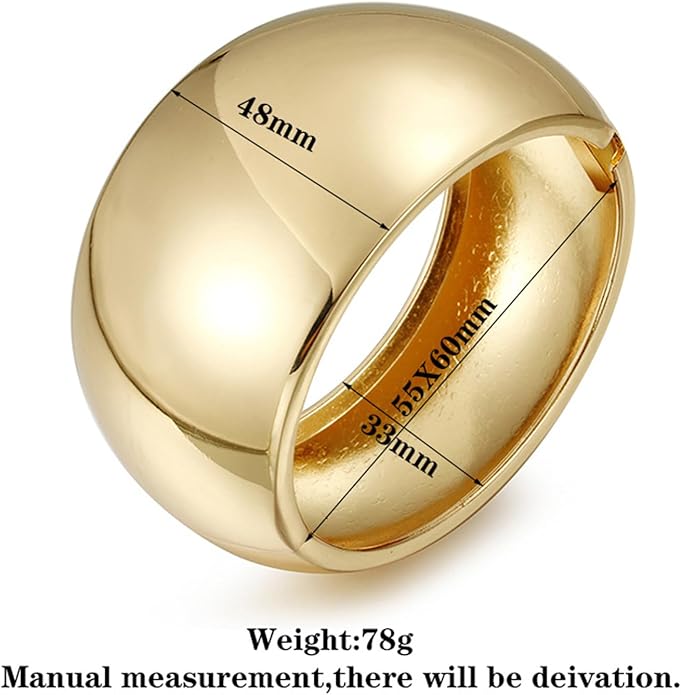 YMBYCM Chunky Bangle Bracelets for Women Trendy Wide Chunky Cuff Bracelets Wrap Bracelet