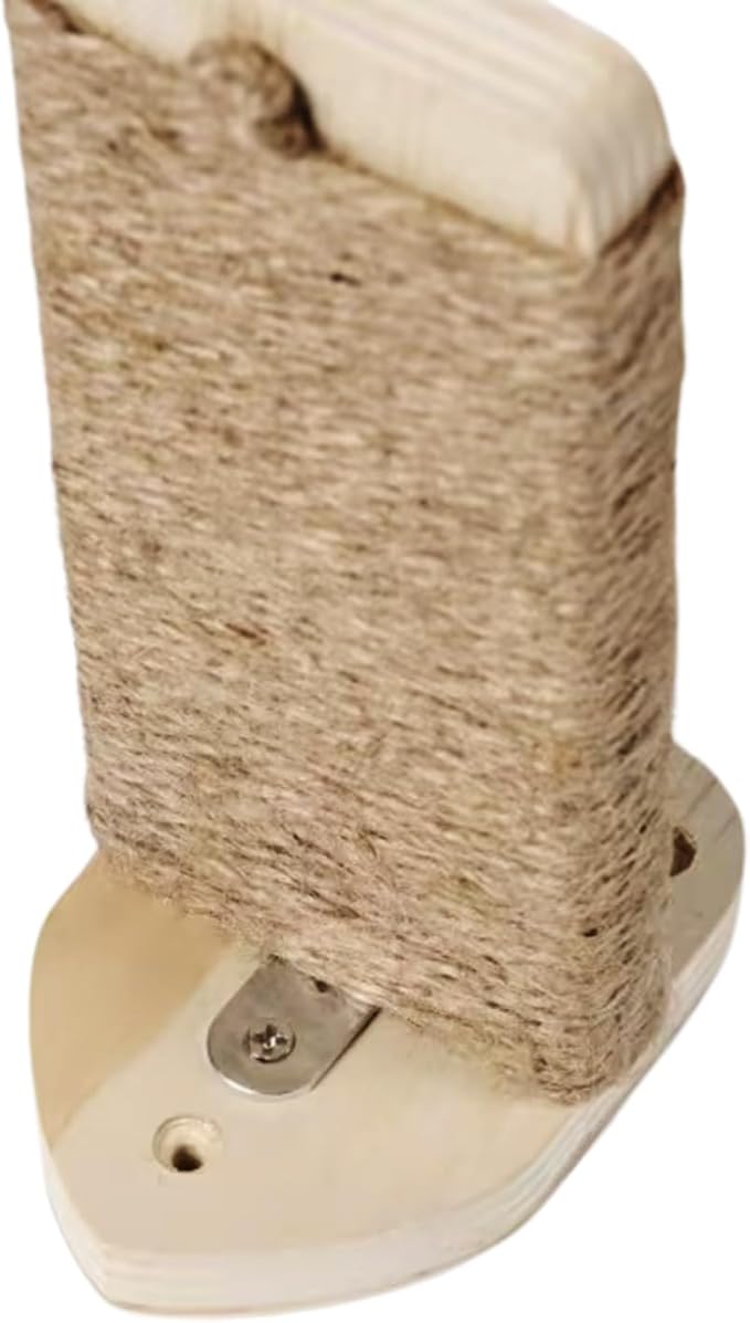 3 Pcs Cat Wall Steps, Cat Shelves and Perches for Wall, Wall-Mounted Cat Climbing Shelf with Hemp Rope Covered, Cat Wall Furniture Steps Set with Scratching Pads for Cats Playing and Climbing (Wood)-PurrikoPets