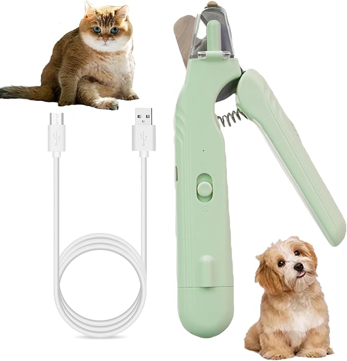 2 In 1 Pet Nail Clipper and Grinder, Professional Electric Rechargeable Pet Nail Fast Trimmer, Painless, Claw Care Grooming, Smoothing, Silent - Shockproof, For Small, Large Dogs & Cats, upgraded-PurrikoPets