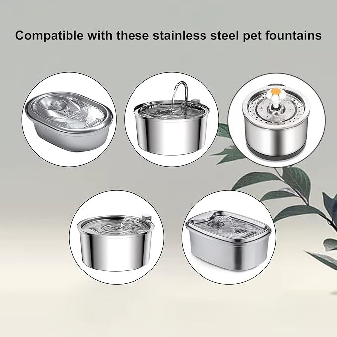 8 Pack Round Sponges Foam Filters, Petilog Cat Water Fountain Filters, Pet Fountain Filter Replacement-PurrikoPets