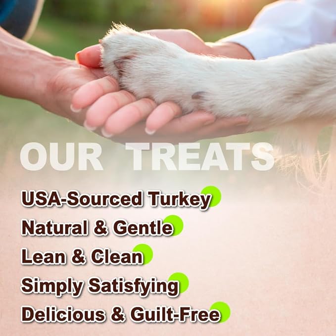 Afreschi Turkey Tendon Flake 3.5 oz, USA-Sourced Turkey Tendon, Dog Treats for Classic Series, All Natural Human Grade Dog Treat, Suitable for Training chew, Rawhide Alternative-PurrikoPets