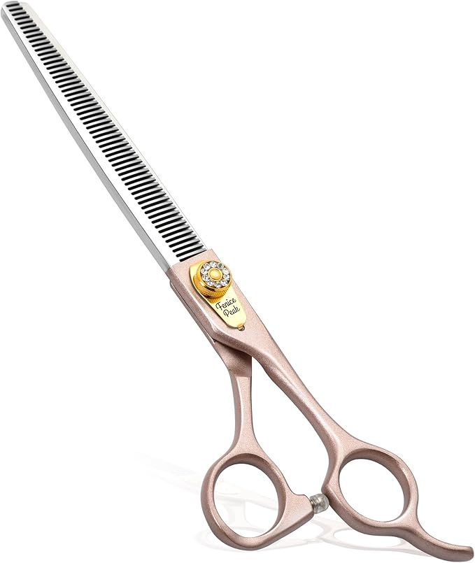 Fenice Peak Professional Thinning Scissors for Dog Cat 7/7.5'' Pet Grooming Scissors 440C Stainless Steel Thinning Shears for Dogs 50/56 Teeth-PurrikoPets