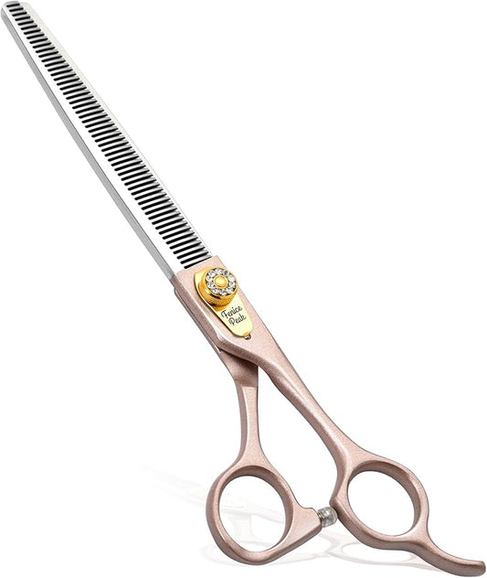 Fenice Peak Professional Thinning Scissors for Dog Cat 7/7.5'' Pet Grooming Scissors 440C Stainless Steel Thinning Shears for Dogs 50/56 Teeth-PurrikoPets