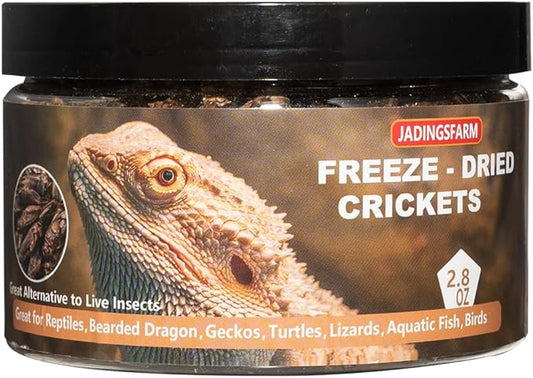 Freeze Dried Crickets – 2.8 Oz High Protein Freeze Dried Crickets, Food for Reptiles, Bearded Dragons, Lizards, Geckos, Birds, Fish,Hedgehogs, Bearded Dragon Food-PurrikoPets