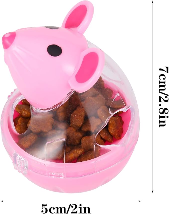 2Pcs Cat Treat Dispenser Toy, Mouse Shape Cat Interactive Toy and Food Dispenser for Pet Increases IQ Interactive & Food Dispensing-PurrikoPets